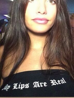 Dolls Kill My Lips Are Real Black Tube Top